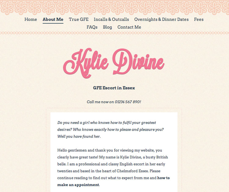 Kylie Divine - Designed and Developed by YourEscortSite.com